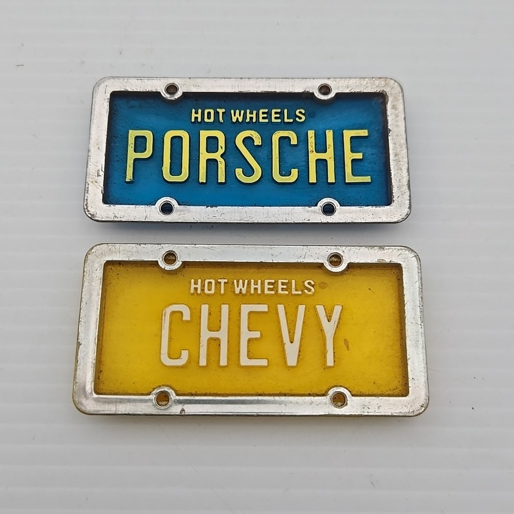 Lot‎ of 2 Hot Wheels 1996 License Plate Series  Porsche Chevy